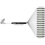 DigiQ DQA-24L-S 24 Way Active Splitter 950-2150 MHz | Zero Loss RF Satellite Signal Amplifier | LNB Power Control | SMATV Cable TV Distributor BD